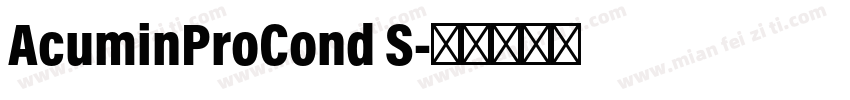 AcuminProCond S字体转换